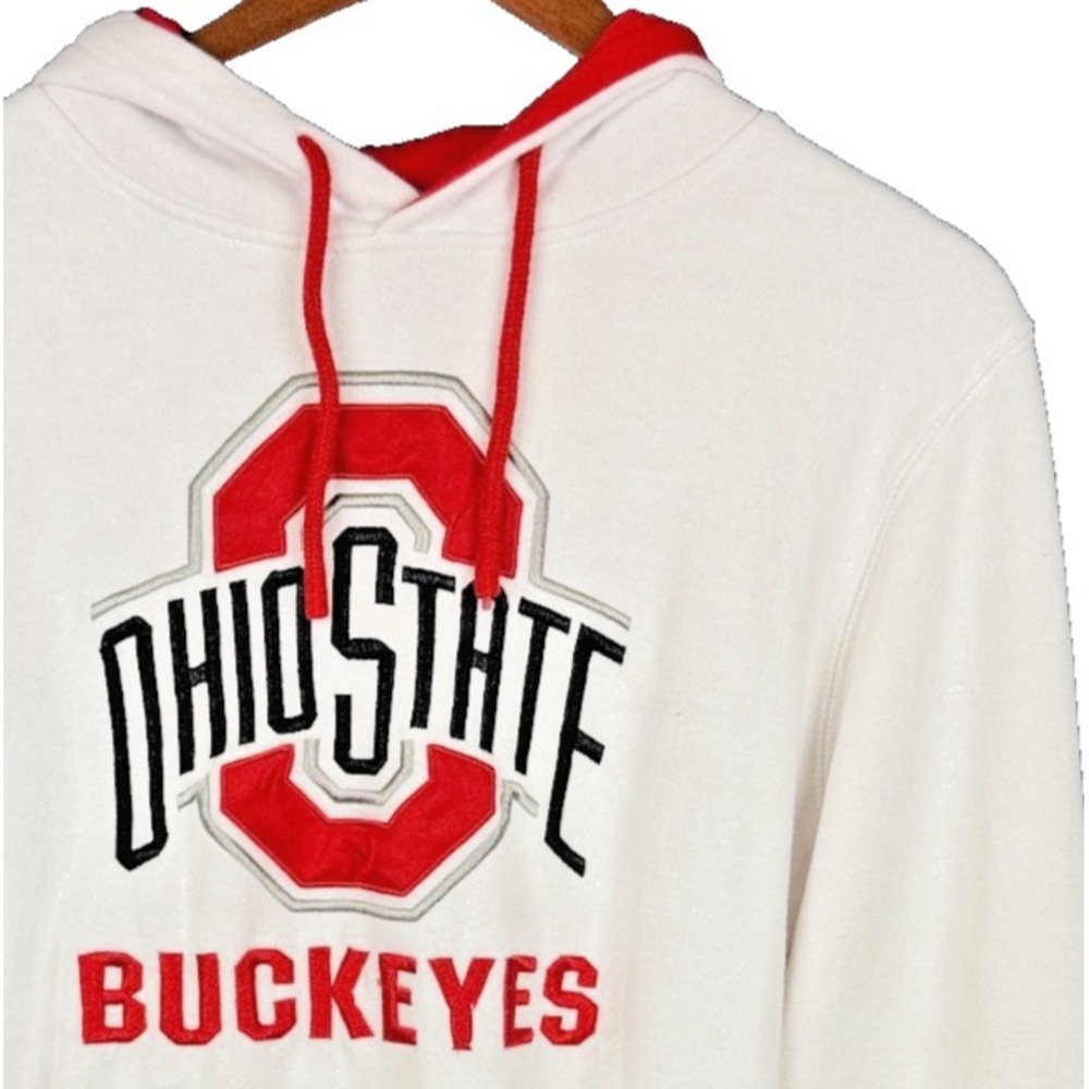Stadium Athletics Ohio State Buckeyes Hoodie Sweatshirt Embroidered Size S White